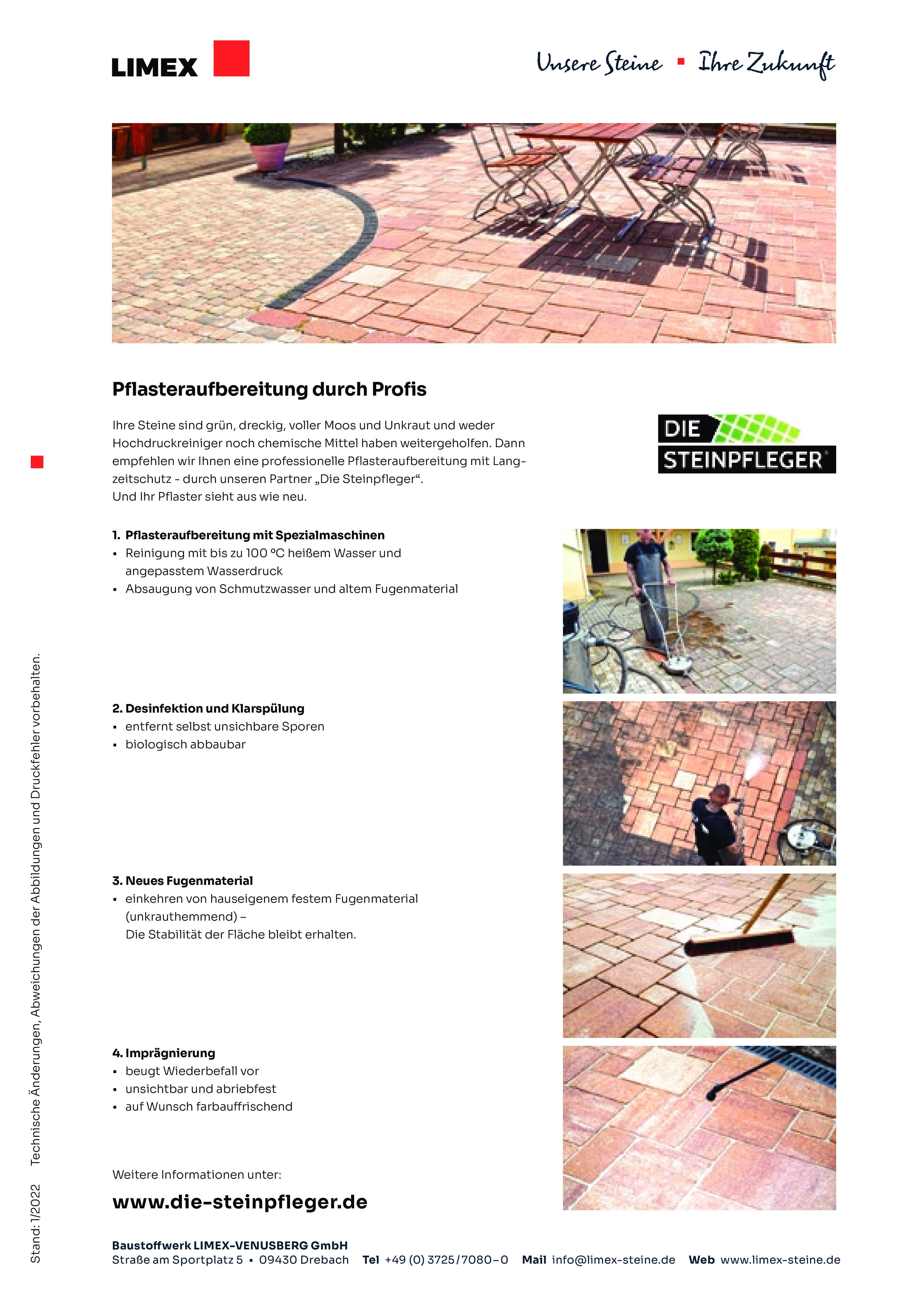 LIMEX Infocenter Pflasteraufbereitung Steinpfleger pdf