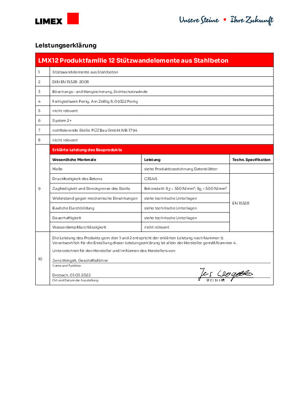 12 Stuetzwandelemente Leistungserklaerung pdf 1